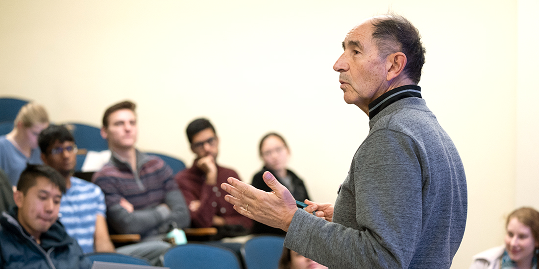 Ricardo San Martin, research director of the Alternative Meat Lab, teaches a class at UC Berkeley's Donner Lab in Berkeley, Calif. on March 7, 2019. (Photo by Adam Lau/Berkeley Engineering)
